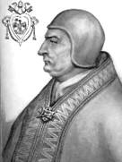 Clement IV and his papal crest