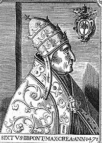 Woodcut of Sixtus IV