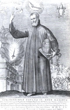 linocut of Paul IV