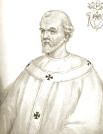 Urban IV and his papal crest
